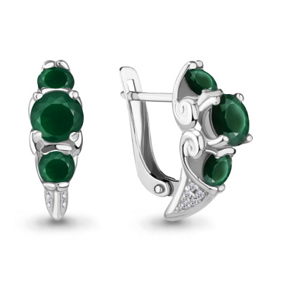Серьги 4298209А.5 серебро