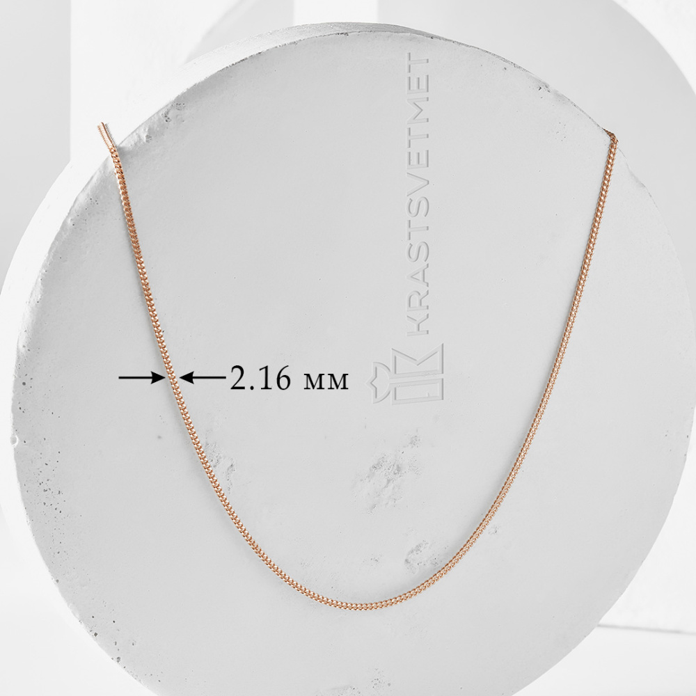 Цепь НЦ12-002ПГ d0.60 золото Пустотелая_1
