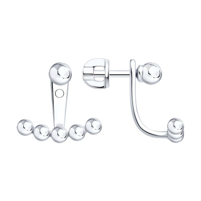 Серьги джекеты 94027208 серебро