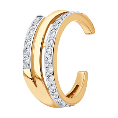 Серьги кафф 170099 золото