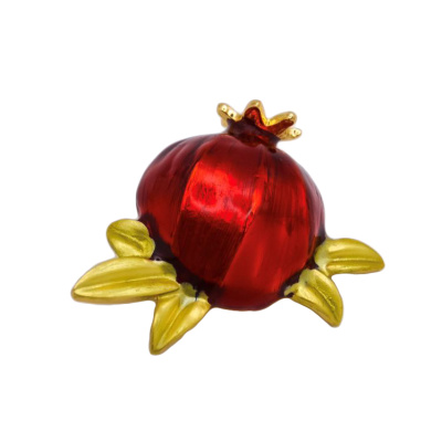 Брошь 371110008 ювелирный сплав гранат
