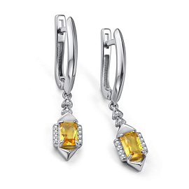 Серьги подвесные 02-4853.00ЦТ-00 серебро