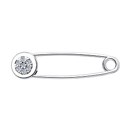Булавка 94040094 серебро Снежинка_0