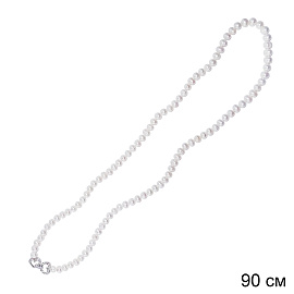 Бусы нить K-1220W-2-90 ювелирный сплав Сердце_1