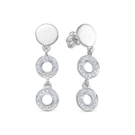 Серьги подвесные 2-514-20 золото