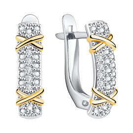 Серьги 10-7М-0001-15385 серебро Тиффани Х