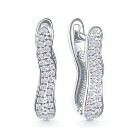 Серьги дорожка 207684-301-0019 серебро Дорожка
